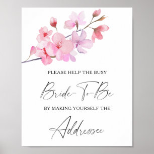 Sakura - help de drukke bruid Adresposter Poster