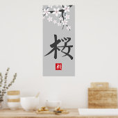 Sakura Hieroglyph Print (Keuken)