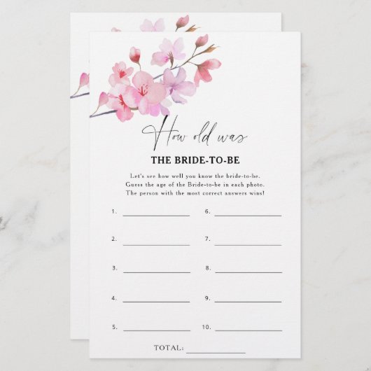 Sakura - Hoe oud was de bruid om mee te spelen (Voorkant / Achterkant)