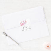 Sakura - Huwelijk Bedankt Vierkante Sticker (Envelop)