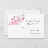 Sakura - Huwelijks RSVP Kaart (Voorkant)
