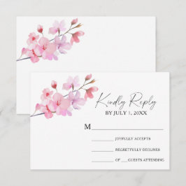 Sakura - Huwelijks RSVP Kaart