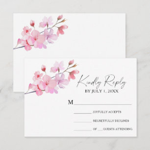 Sakura - Huwelijks RSVP Kaart
