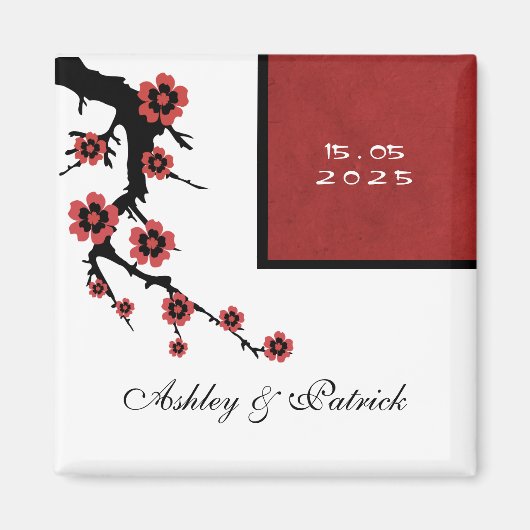 Sakura huwelijksmagneet magneet (Voorkant)