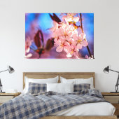 Sakura in de boomschaduw canvas afdruk (Insitu (Slaapkamer))