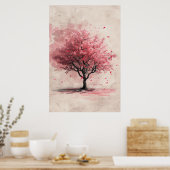 Sakura in de Wind – Japanse Kersenbloesem Schilder Poster (Keuken)