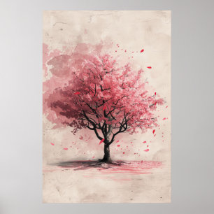 Sakura in de Wind – Japanse Kersenbloesem Schilder Poster