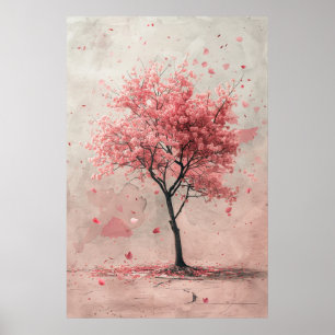 Sakura in de Wind – Japanse Kersenbloesem Schilder Poster