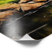 Sakura in Japanse tuin Foto Afdruk (Hoek)