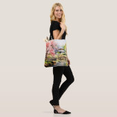 Sakura in Japanse tuin Tote Bag (Op model)