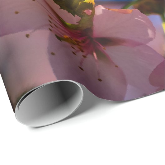 Sakura in roze en blauw cadeaupapier (Rol Hoek)