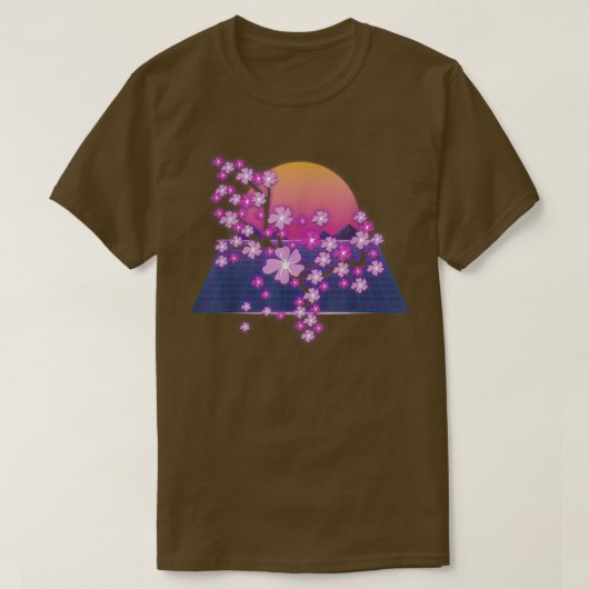 Sakura Japanner zonnebloem dampgolf Cherry Blo T-shirt (Design voorkant)