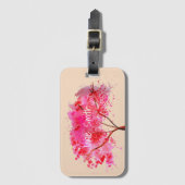 Sakura Japans Cherry Blossom art Bagagelabel (Voorkant (verticaal))