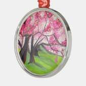 Sakura Japans Cherry Blossom art Metalen Ornament (Links)