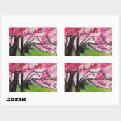 Sakura Japans Cherry Blossom art Rechthoekige Sticker (Vel)