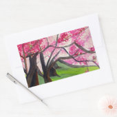 Sakura Japans Cherry Blossom art Rechthoekige Sticker (Envelop)