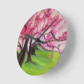 Sakura Japans Cherry Blossom art Ronde Klok (Hoek)