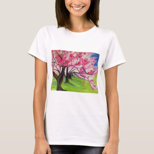 Sakura Japans Cherry Blossom art T-shirt (Voorkant)