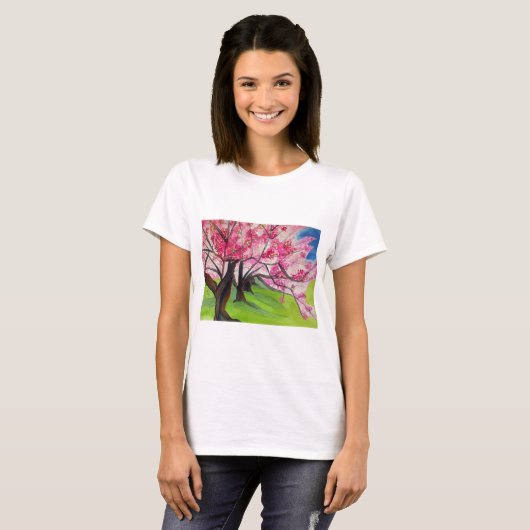 Sakura Japans Cherry Blossom art T-shirt (Voorkant volledig)