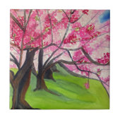 Sakura Japans Cherry Blossom art Tegeltje (Voorkant)