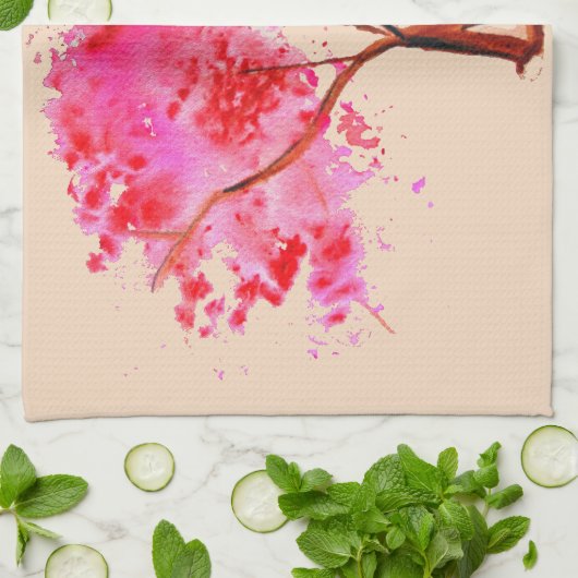 Sakura Japans Cherry Blossom art Theedoek (Gevouwen)