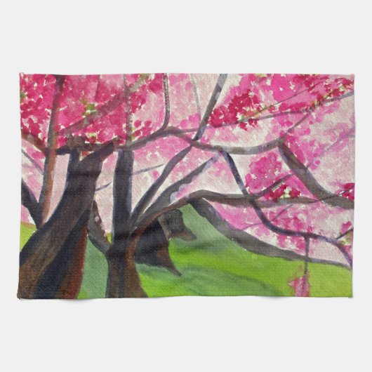 Sakura Japans Cherry Blossom art Theedoek (Horizontaal)