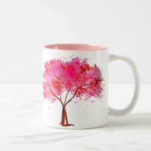 Sakura Japans Cherry Blossom art Tweekleurige Koffiemok
