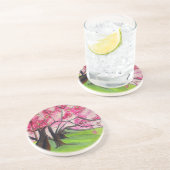 Sakura Japans Cherry Blossom art Zandsteen Onderzetter (Zijkant)