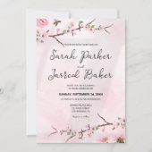 Sakura Japans Cherry Blossom Asian Wedding Kaart (Voorkant)