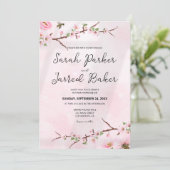 Sakura Japans Cherry Blossom Asian Wedding Kaart (Staand voorkant)