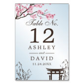 Sakura Japans Cherry Blossom Aziatisch lijstnummer Kaart (Achterkant)