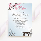 Sakura Japans Cherry Blossom Birthday Party Kaart