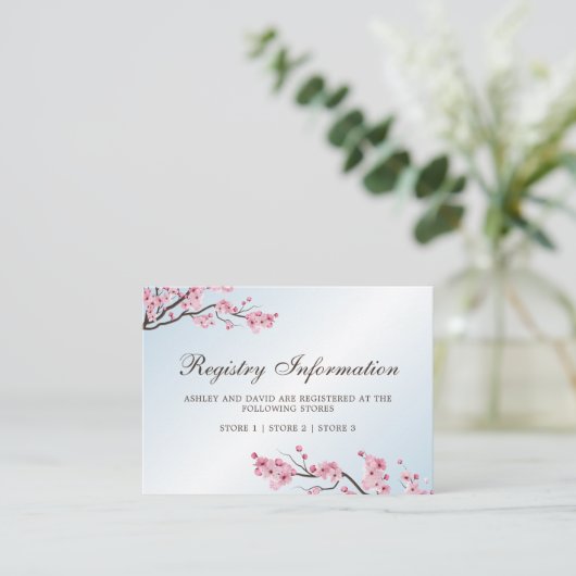 Sakura Japans Cherry Blossom Registry Info Kaart (Staand voorkant)