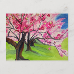 Sakura Japans Cherry Blossom waterverf art Briefkaart