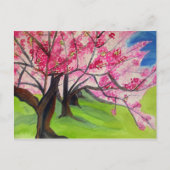 Sakura Japans Cherry Blossom waterverf art Briefkaart (Voorkant)