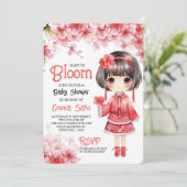 Sakura Japans Kersenbloesem Baby shower Kaart (Staand voorkant)