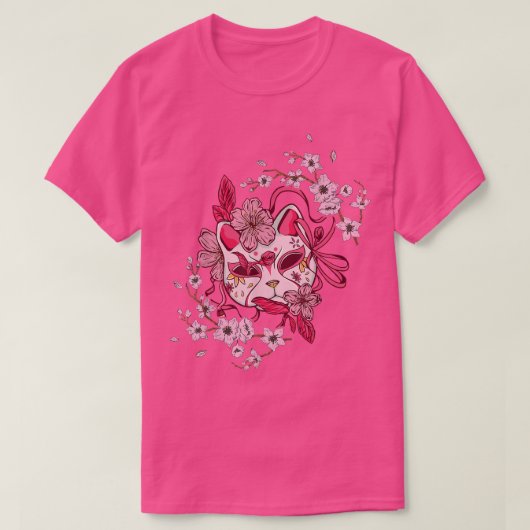 Sakura - Japans masker Cherry roze bloem T-shirt (Design voorkant)