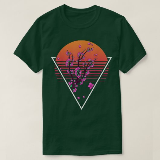 Sakura Japans ventilatorrecer Sunset Vaporwave Che T-shirt (Design voorkant)