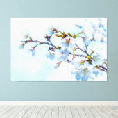 Sakura - Japanse Cherry Blossom Canvas Afdruk (Insitu (Houten vloer))