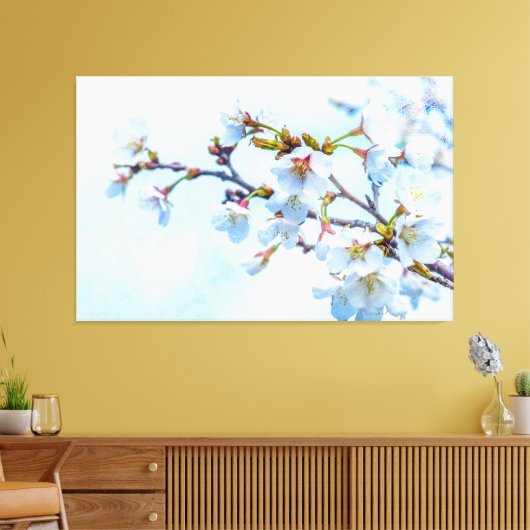 Sakura - Japanse Cherry Blossom Canvas Afdruk (Insitu (Woonkamer))