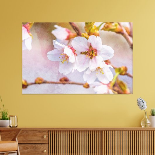 Sakura - Japanse Cherry Blossom Canvas Afdruk (Insitu (Woonkamer))