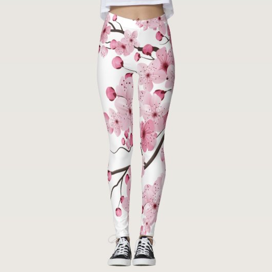 Sakura Japanse Cherry Blossom Japanse boom Leggings (Voorkant)