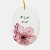 Sakura Japanse Cherry Blossom Kana Kerstmis Keramisch Ornament (Achterkant)