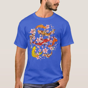 Sakura Japanse Cherry Blossom Nishikigoi Fish Koi T-shirt