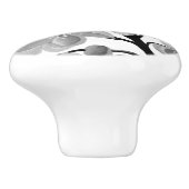 Sakura Japanse Cherry Tree Black en White Keramische Knop (Zijkant)