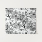 Sakura Japanse Cherry Tree Black en White Wandkleed (Voorkant (horizontaal))