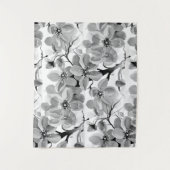 Sakura Japanse Cherry Tree Black en White Wandkleed (Voorkant)