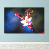 Sakura - Japanse kersbloem Canvas Afdruk (Insitu (Houten vloer))