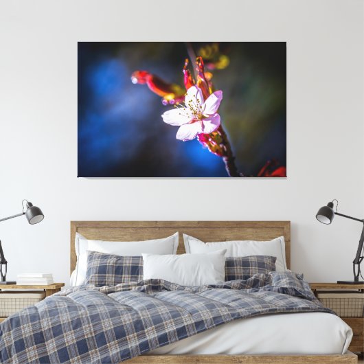 Sakura - Japanse kersbloem Canvas Afdruk (Insitu (Slaapkamer))