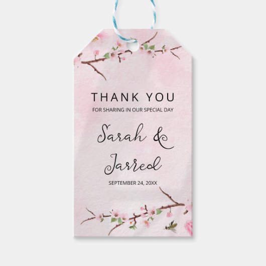 Sakura Japanse Kersenbloesem Aziatisch Cadeaulabel (Voorkant)